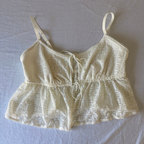 aerie Tops - Aerie Show Off Romantic Lace Camisole Top Cream White XL NWT 069-2692-4161